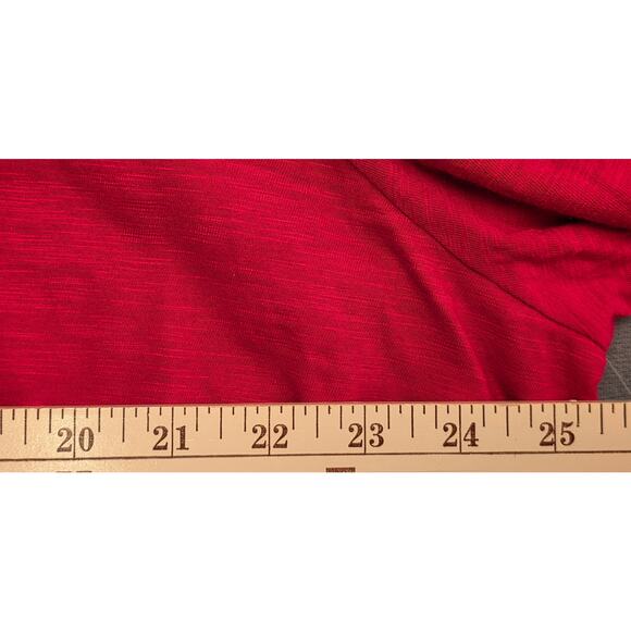 Catherines Christmas Snowman Shirt Womens 1X Red 3/4 Sleeves Presents Red Bird - Picture 6 of 8